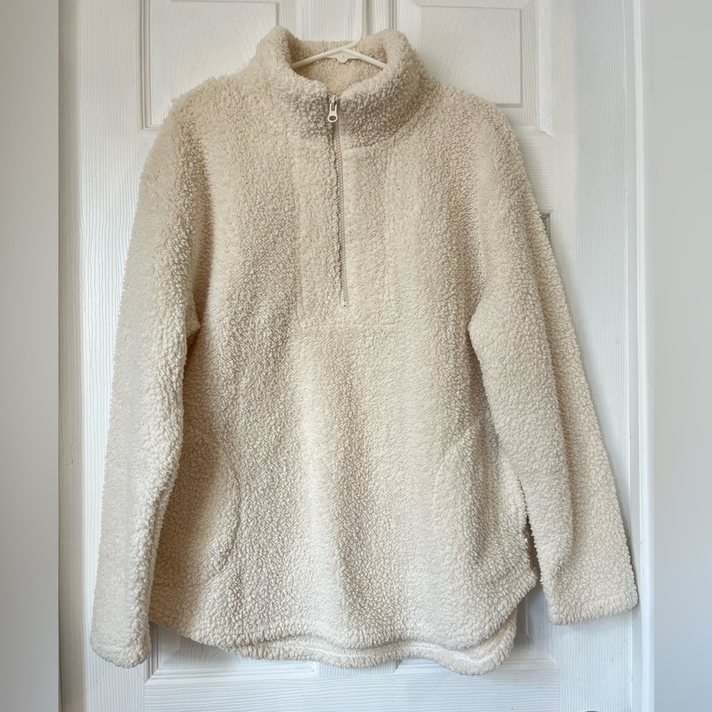 UGG Kookaburra Women's Beige Fleece Pullover Sweatshirt Size Medium
